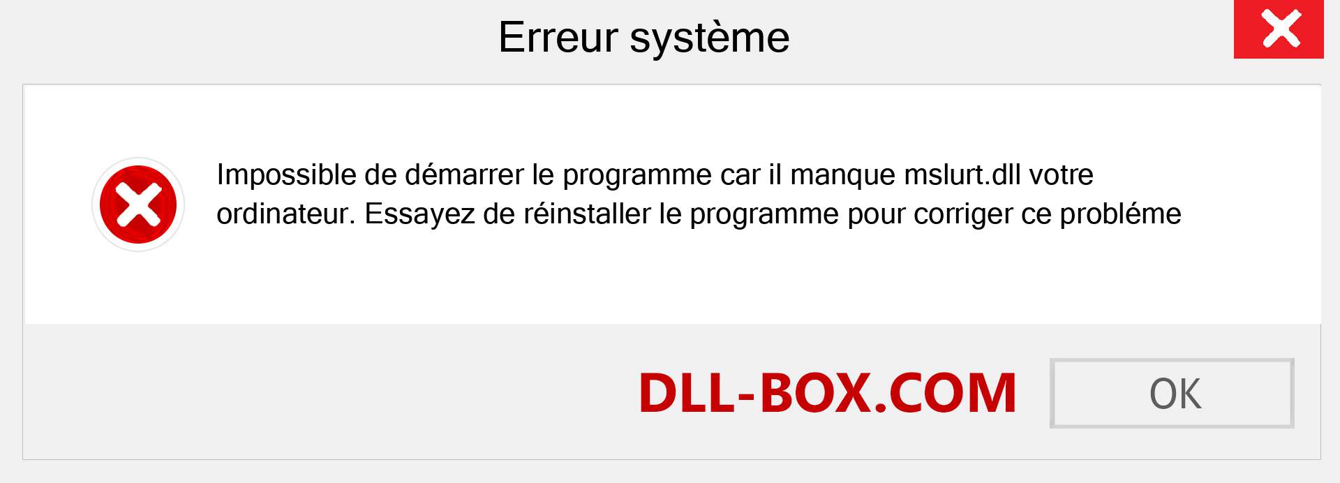 Le fichier mslurt.dll est manquant ?. Télécharger pour Windows 7, 8, 10 - Correction de l'erreur manquante mslurt dll sur Windows, photos, images